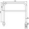 Protective bar made of steel tubing | 60 x 2.5 mm | with crossbar | for wall mounting | total width: 1200 mm | hot-dip galvanized